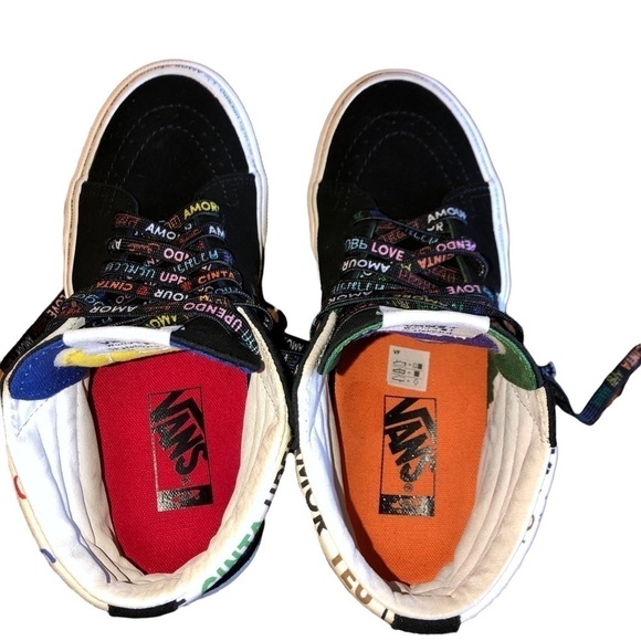 Vans SK-8 Hi-Vault LX Love Black Marshmallow Unisex M4 W6 - Picture 4 of 14